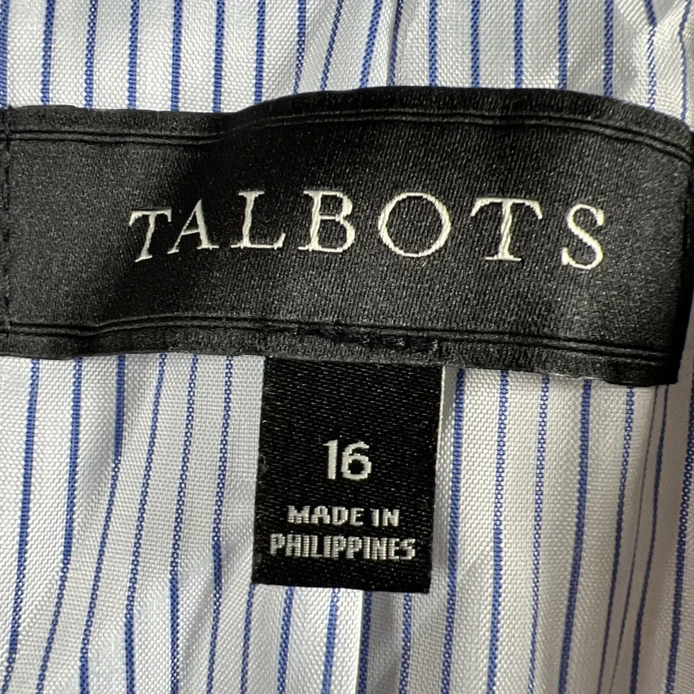 Talbots Women's Blazer 16 Plaid Colorful Cotton Single‎ Breasted Lined Pockets